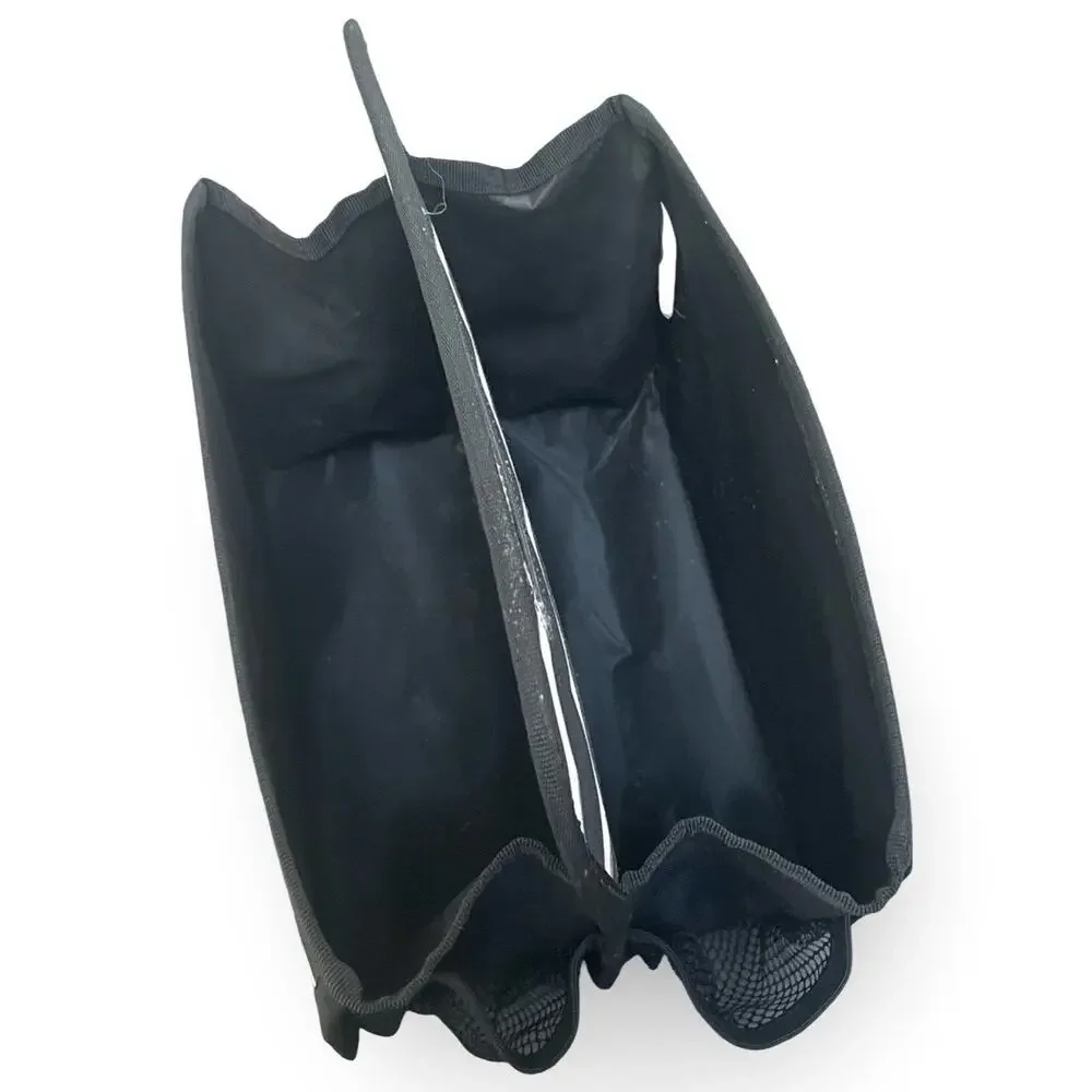 Thirty One Double Duty Caddy Black Chevron Links Tote Craft Nursery Organizer 31